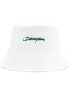 Dolce & Gabbana Logo-appliqué Cotton Bucket Hat In White