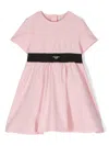 Dolce & Gabbana Logo-appliqué Cotton Dress Set In Pink