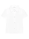 Dolce & Gabbana Logo-appliqué Cotton Shirt In Weiss