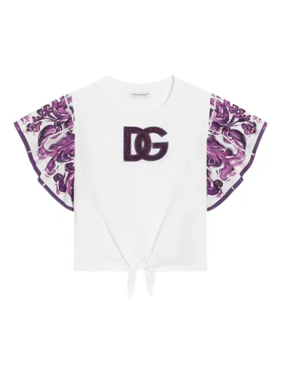 Dolce & Gabbana Kids' T-shirt Mit Logo-applikation