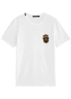 Dolce & Gabbana White Heraldic Patch Cotton T-shirt In White