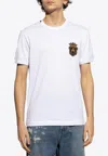 Dolce & Gabbana Heraldic Patch Short Sleeve T-shirt Size 48 In White