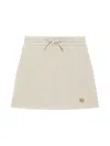 Dolce & Gabbana Logo-appliqué Lurex Skirt In Neutrals