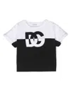 Dolce & Gabbana Logo-patch Panelled T-shirt In Schwarz