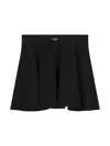 Dolce & Gabbana Logo-appliqué Pleated Mini Skirt In Black
