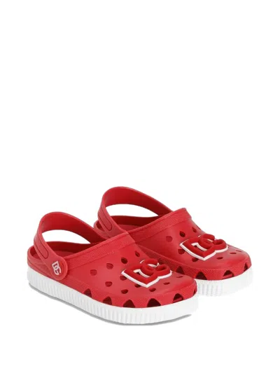 Dolce & Gabbana Kids' Logo Appliqué Sandals In Red