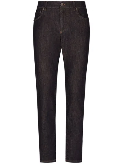 Dolce & Gabbana Straight-leg Jeans In Black