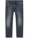 Dolce & Gabbana Logo Plaque Jeans In Blue