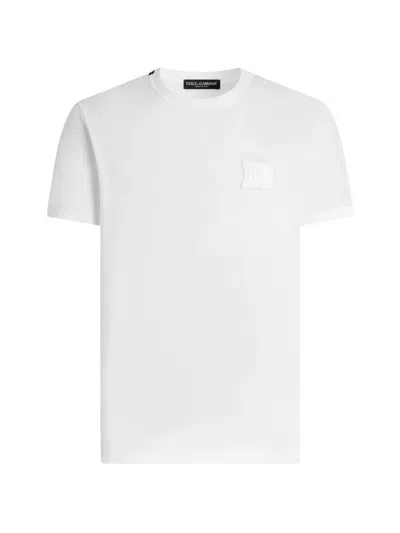 Dolce & Gabbana Dg Logo Patch T-shirt In White