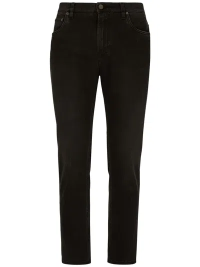Dolce & Gabbana Dg Essentials Jeans Mit Tapered-bein In Black