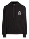 Dolce & Gabbana Hooded Sweater With Pockets And Ribbed Details In Black