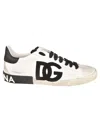 DOLCE & GABBANA LOGO BACK LACE-UP SNEAKERS