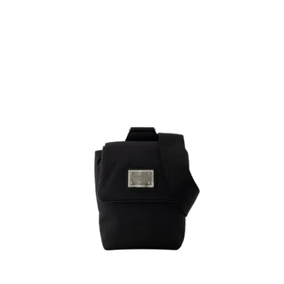 DOLCE & GABBANA LOGO BACKPACK - NYLON - BLACK