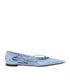 Dolce & Gabbana Mun Polished Leather Ballet Flats In Blue