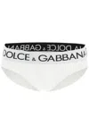 Dolce & Gabbana Mid-rise Briefs In Two-way Stretch Cotton In Bianco Ottico (white)
