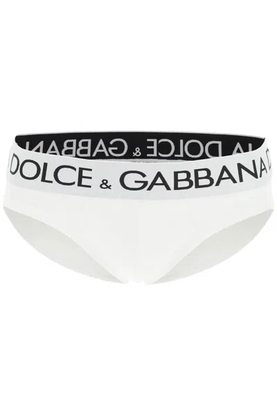 Dolce & Gabbana Logo Band Underwear Brief In Bianco Ottico (white)