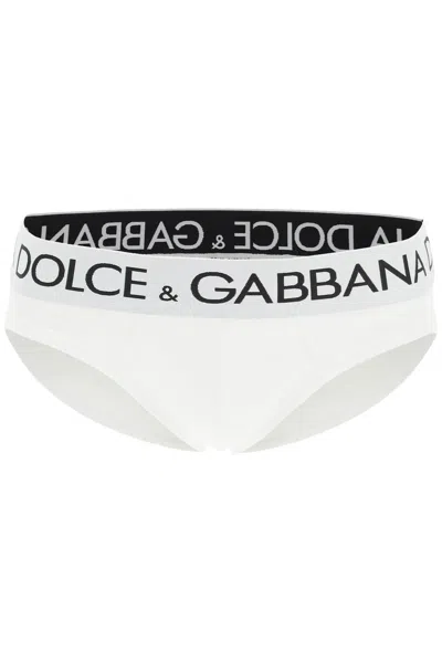 Dolce & Gabbana Logo Band Underwear Brief In Optical White