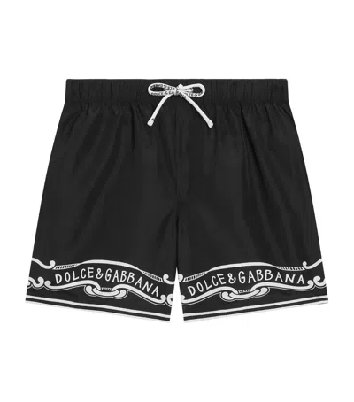 DOLCE & GABBANA LOGO BANDANA PRINT SWIM SHORTS