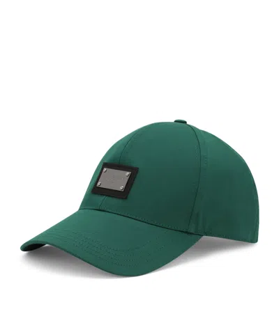 Dolce & Gabbana Logo Baseball Cap In Green