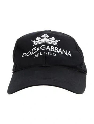 Pre-owned Dolce & Gabbana Logo Baseball Cap In Black