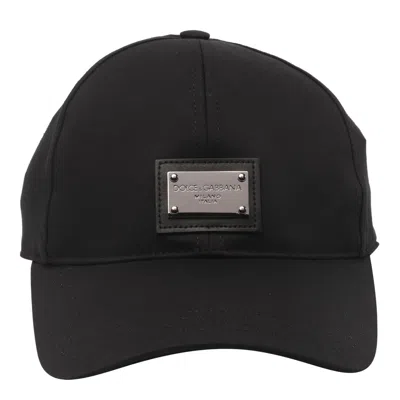 Dolce & Gabbana Logo Baseball Cap In Nero