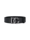 Dolce & Gabbana Men Dg Logo Leather Belt