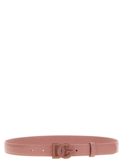 Dolce & Gabbana Logo Belt In Neutral
