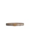 Dolce & Gabbana Taupe Plonge Leather Belt In Pink