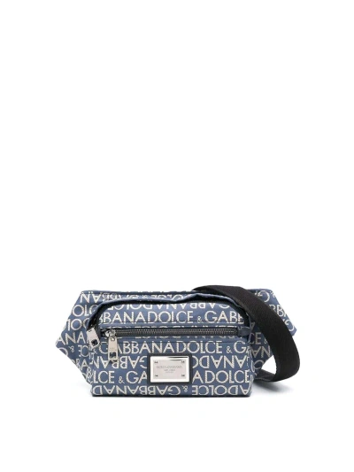 Dolce & Gabbana Logo Belt Bag In Blue