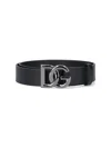 Dolce & Gabbana Men Dg Logo Leather Belt