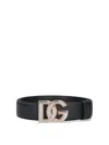 Dolce & Gabbana Logo Belt In Black