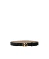 Dolce & Gabbana Logo Belt In Black
