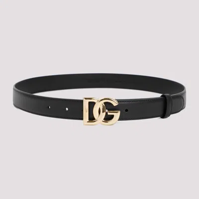 Dolce & Gabbana Logo Belt (height: 2.5cm) In Black