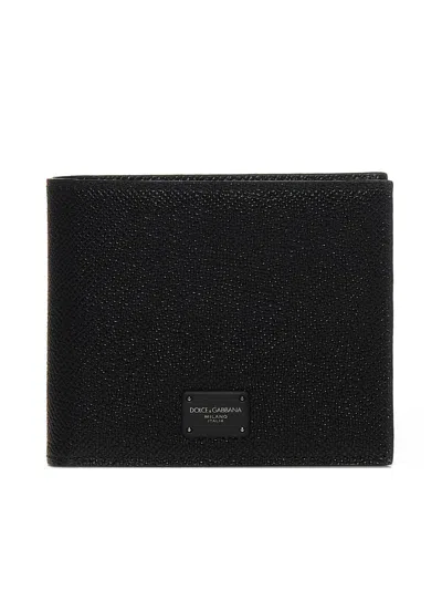 Dolce & Gabbana Logo Bi-fold Wallet In Nero
