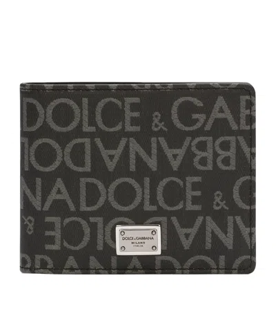 Dolce & Gabbana Logo Bifold Wallet In Brown