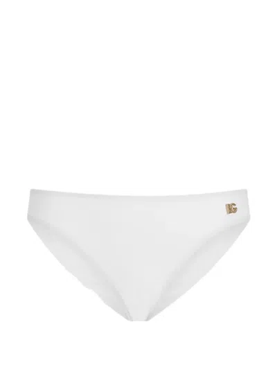 Dolce & Gabbana Logo Bikini Bottoms In White