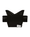 Dolce & Gabbana Women Kim Mesh Cross Over Top In Black