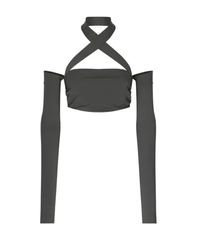 Dolce & Gabbana Logo Blouse In Grey