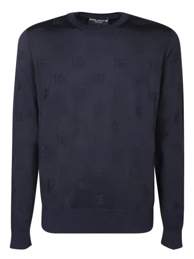 Dolce & Gabbana Logo Blue Sweater