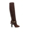 Dolce & Gabbana Leather Knee Boots In Black