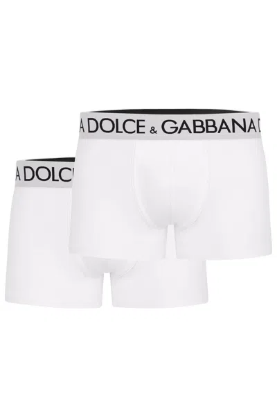 Dolce & Gabbana Logo Boxer Boxer In Optic White