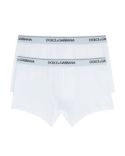Dolce & Gabbana Logo Boxer Briefs, Pack Of 2 In Blue