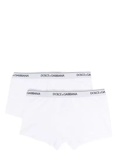 Dolce & Gabbana Logo Boxers (2-pack) In White
