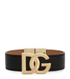 Dolce & Gabbana Logo-plaque Leather Bracelet