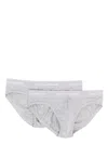 Dolce & Gabbana Logo-waistband Cotton-blend Brief In Gray