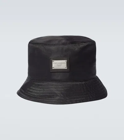 Dolce & Gabbana Logo Bucket Hat In Black