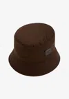 Dolce & Gabbana Drill Logo-appliqué Bucket Hat In Brown