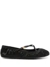 Dolce & Gabbana Black Satin Ballet Flats Women In Black