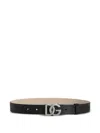 Dolce & Gabbana Logo-buckle Belt In Black