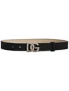 Dolce & Gabbana Logo-buckle Belt In Black